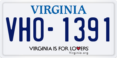 VA license plate VHO1391