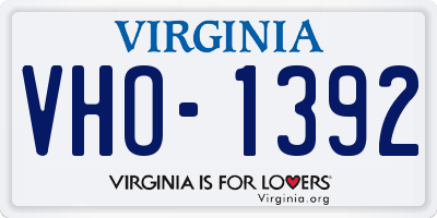 VA license plate VHO1392