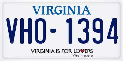 VA license plate VHO1394