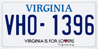 VA license plate VHO1396