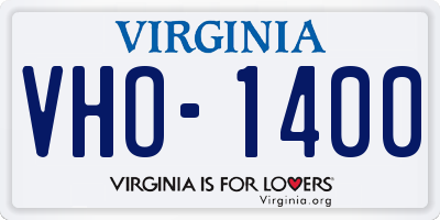 VA license plate VHO1400