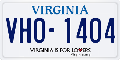 VA license plate VHO1404