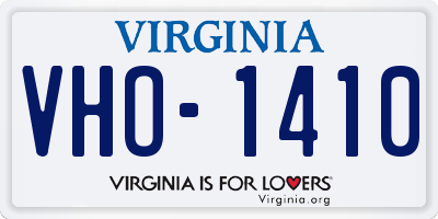 VA license plate VHO1410