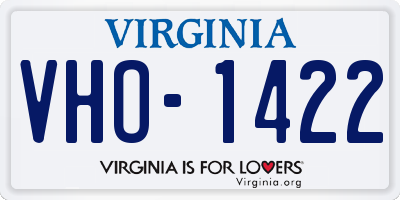 VA license plate VHO1422