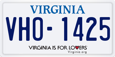 VA license plate VHO1425