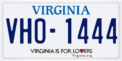 VA license plate VHO1444