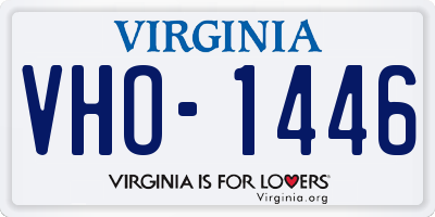 VA license plate VHO1446