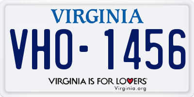 VA license plate VHO1456