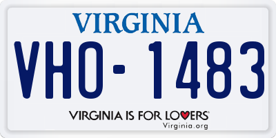 VA license plate VHO1483