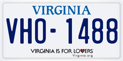 VA license plate VHO1488