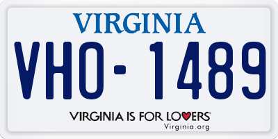 VA license plate VHO1489