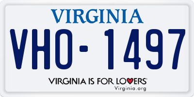 VA license plate VHO1497
