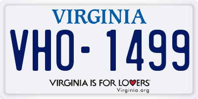 VA license plate VHO1499