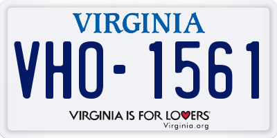 VA license plate VHO1561