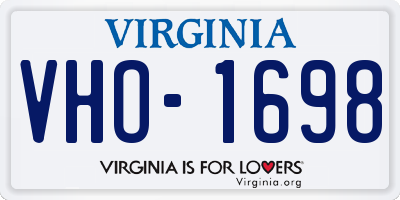 VA license plate VHO1698