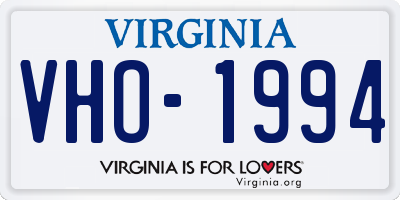 VA license plate VHO1994