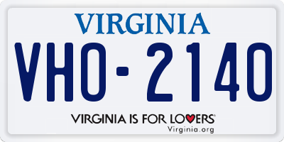 VA license plate VHO2140