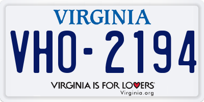 VA license plate VHO2194