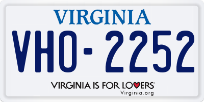 VA license plate VHO2252