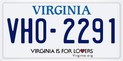 VA license plate VHO2291
