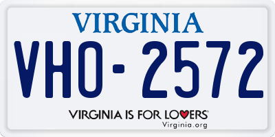 VA license plate VHO2572