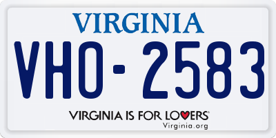 VA license plate VHO2583