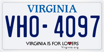 VA license plate VHO4097