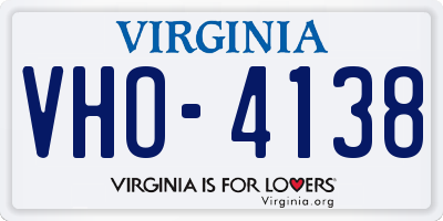 VA license plate VHO4138
