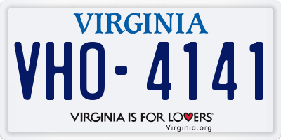 VA license plate VHO4141