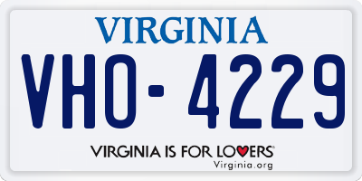 VA license plate VHO4229