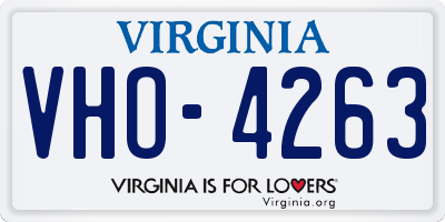 VA license plate VHO4263