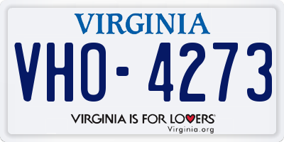 VA license plate VHO4273