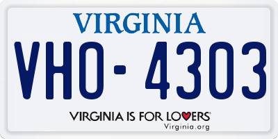 VA license plate VHO4303