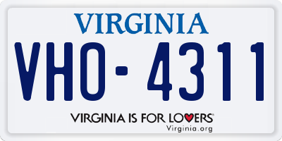 VA license plate VHO4311