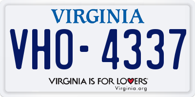 VA license plate VHO4337