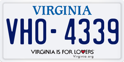 VA license plate VHO4339
