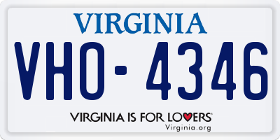 VA license plate VHO4346