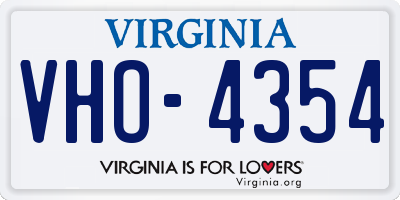 VA license plate VHO4354