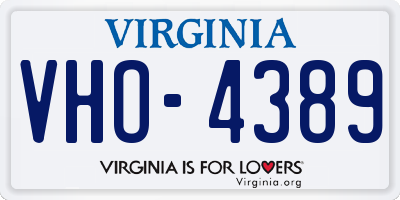 VA license plate VHO4389