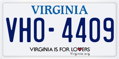 VA license plate VHO4409