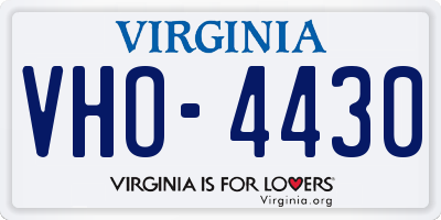 VA license plate VHO4430