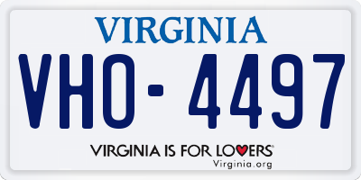 VA license plate VHO4497