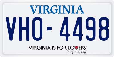 VA license plate VHO4498