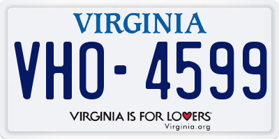 VA license plate VHO4599