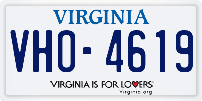 VA license plate VHO4619