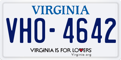 VA license plate VHO4642