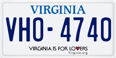 VA license plate VHO4740