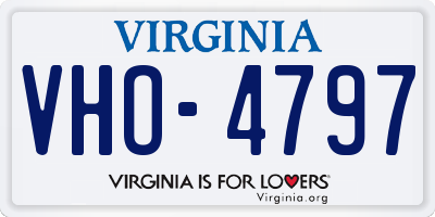 VA license plate VHO4797