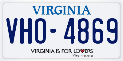 VA license plate VHO4869