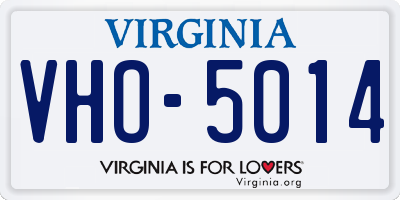 VA license plate VHO5014